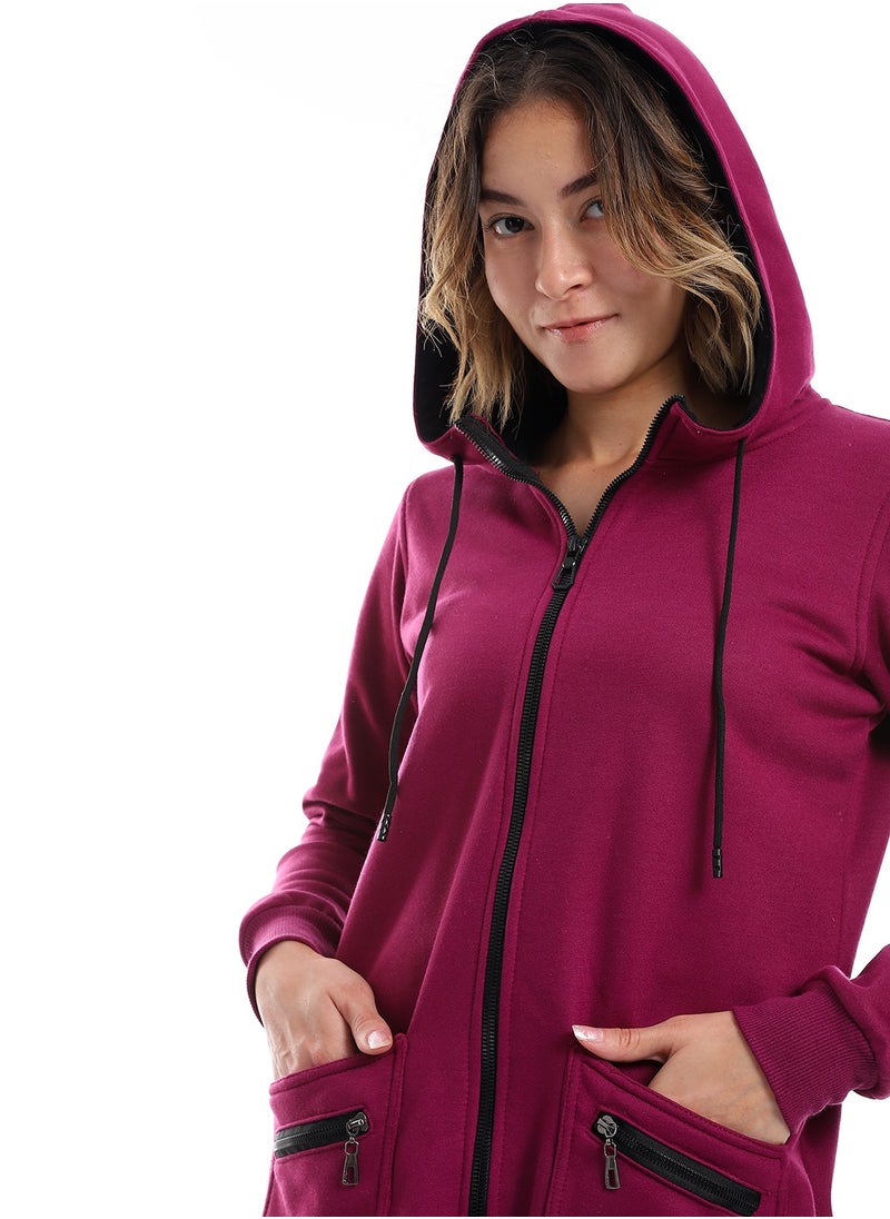 Caesar - Women Hoodie With Front Zipper And Pockets - Image 1