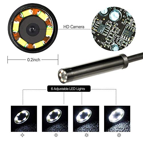 Clefairy Endoscope Inspection Camera with Light, USB Wireless Single Lens Borescope Snake Camera with LED Lights, 5.5mm IP67 Waterproof Semi Rigid Cable for Android, Tablet, PC (6.5FT) - Image 4