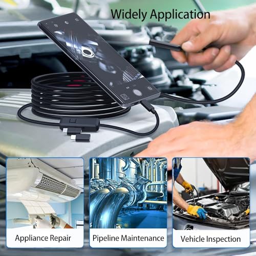 Clefairy Endoscope Inspection Camera with Light, USB Wireless Single Lens Borescope Snake Camera with LED Lights, 5.5mm IP67 Waterproof Semi Rigid Cable for Android, Tablet, PC (6.5FT) - Image 5