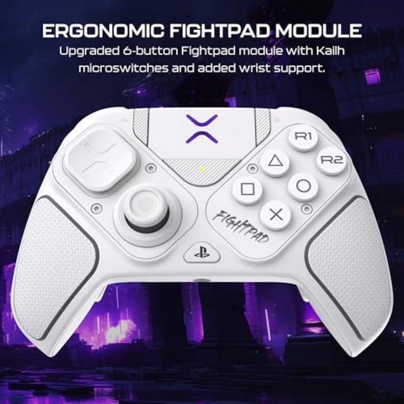 Turtle Beach Victrix Pro BFG Reloaded Wireless Gaming Controller Officially Licensed for PlayStation 5, PS5, PS4, PC, Fightpad Module, Hall-Effect Sticks/Triggers, Customizable Controls - White - Image 4