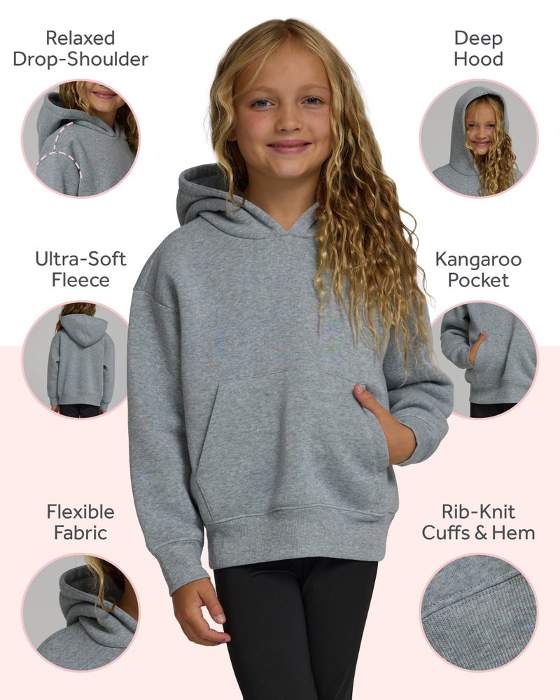 PURE CHAMP Girls Sweatshirt 3 Pack Hoodie for Teen Girls Crewneck Sweatshirt Quarter Zip hoodies Fleece Sizes 4â€“16 Clothing (Set 3 Size Medium) - Image 3
