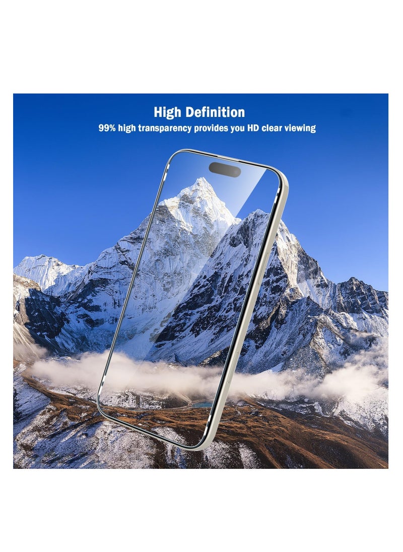 Aookay Compatible with iPhone 16 Pro 6.3" Tempered Glass Screen Protector [3-Pack] [Case Friendly] [9H Hardness] [HD Clear] [Bubble Free] Tempered Glass Film for iPhone 16 Pro  - Image 2
