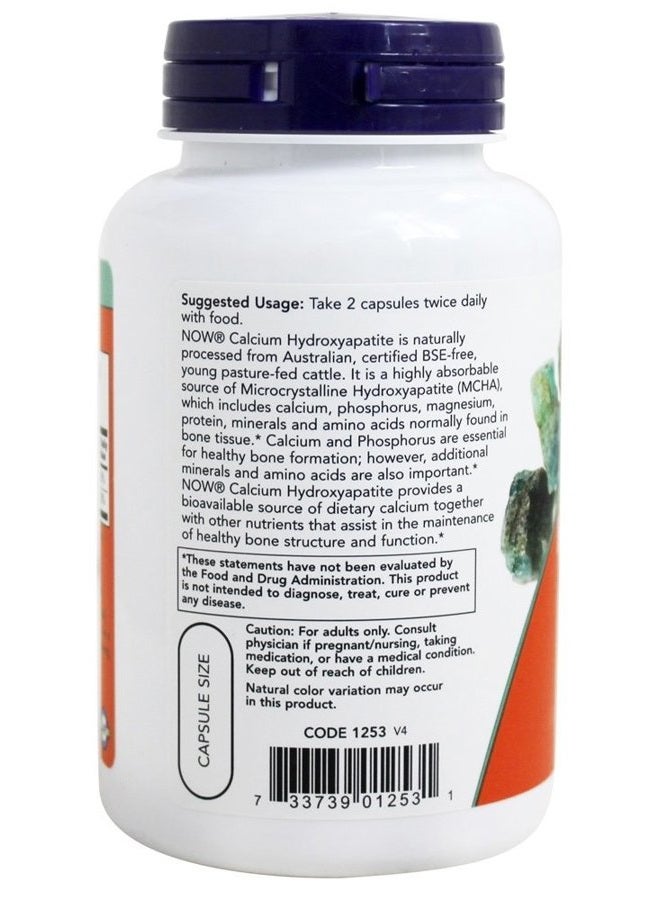 now كبسولات كالسيوم هيدروكسيباتيت من ناو فودز 120 كبسولة - Image 3