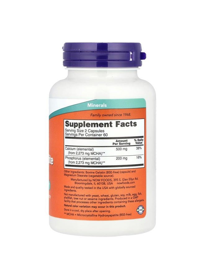 now كبسولات كالسيوم هيدروكسيباتيت من ناو فودز 120 كبسولة - Image 2