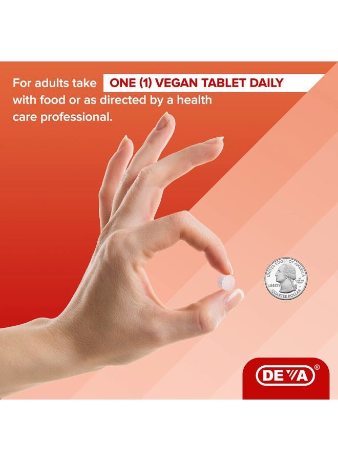 Deva Vegan Vitamins Vegan Vitamin B12 Fast Dissolve Supplement - Once-Per-Day Complex with 1000 Mcg Methylcobalamin B12, Folic Acid, B6 - Lemon Flavor - 90 Dissolvable Tablets, 2-Pack - Image 5