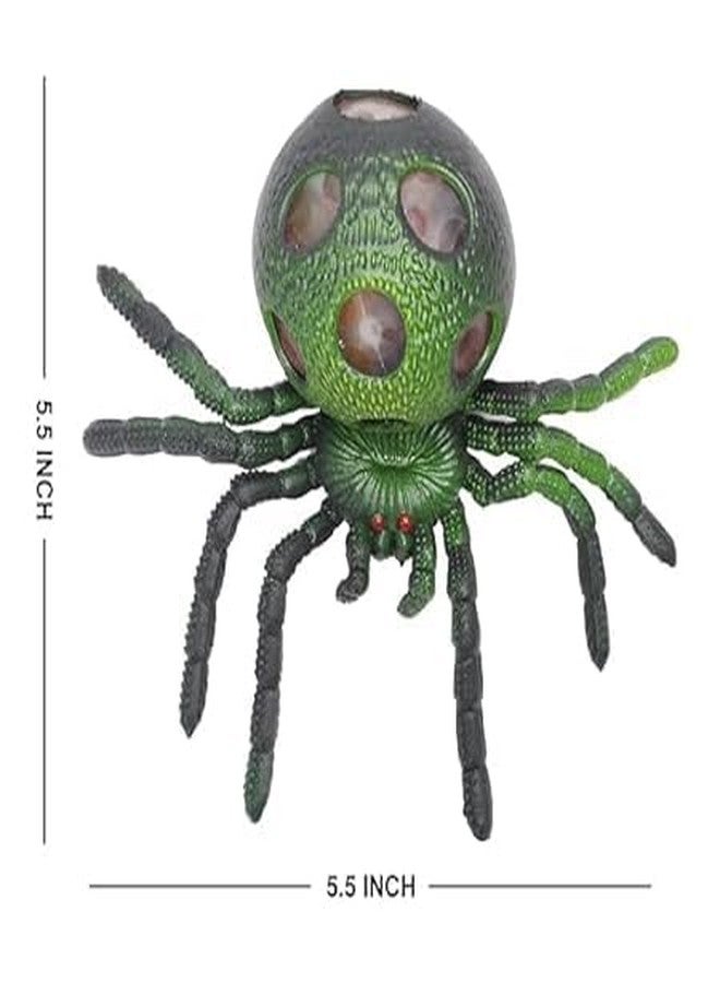 إيكان مجموعة إيكان من قطعتين من العنكبوت الواقعي القابل للضغط للأطفال والكبار | لعبة ضغط يدوية | هدية تذكارية، عبوة واحدة (متعددة الألوان) - Image 2