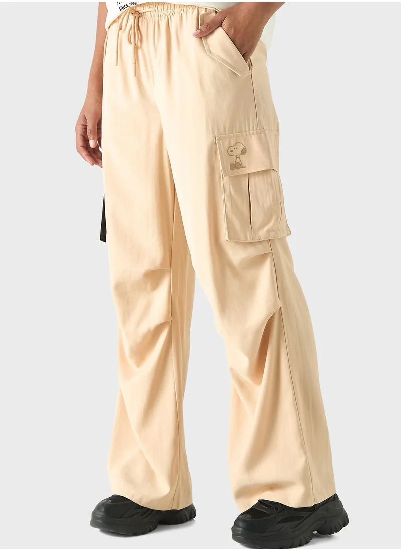 اس بي كاركترز Wide Leg Pocket Detail Pants