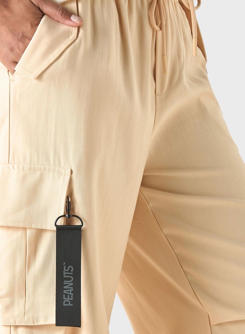 SP Characters بنطال واسع الساق بتفاصيل جيوب - Image 3