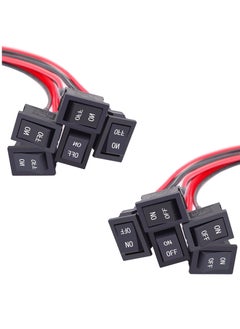 10 Pcs Rocker Switch, Round Rocker Switch, AC 6A/250V 10A/125V SPST 2 Pins 2 Position ON/Off with Pre-soldered Wires,Toggle Rocker Boat Switch, Rocker Toggle Switch for Car, Boat