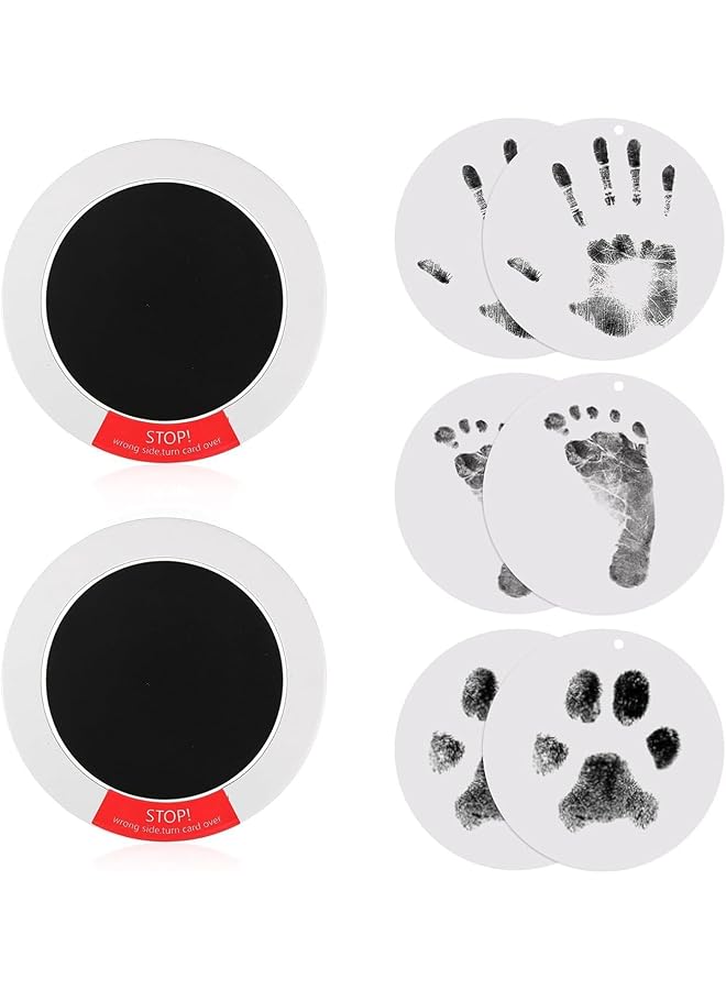 erorex Baby Handprint And Footprint Kit 8 Pack Dog Nose Print Kit Safe Clean Touch Ink Pads Ink Residue Free Family Keepsake Printing Kit Suitable For Making Family And Pet Paw Print Souvenirs  - Image 1