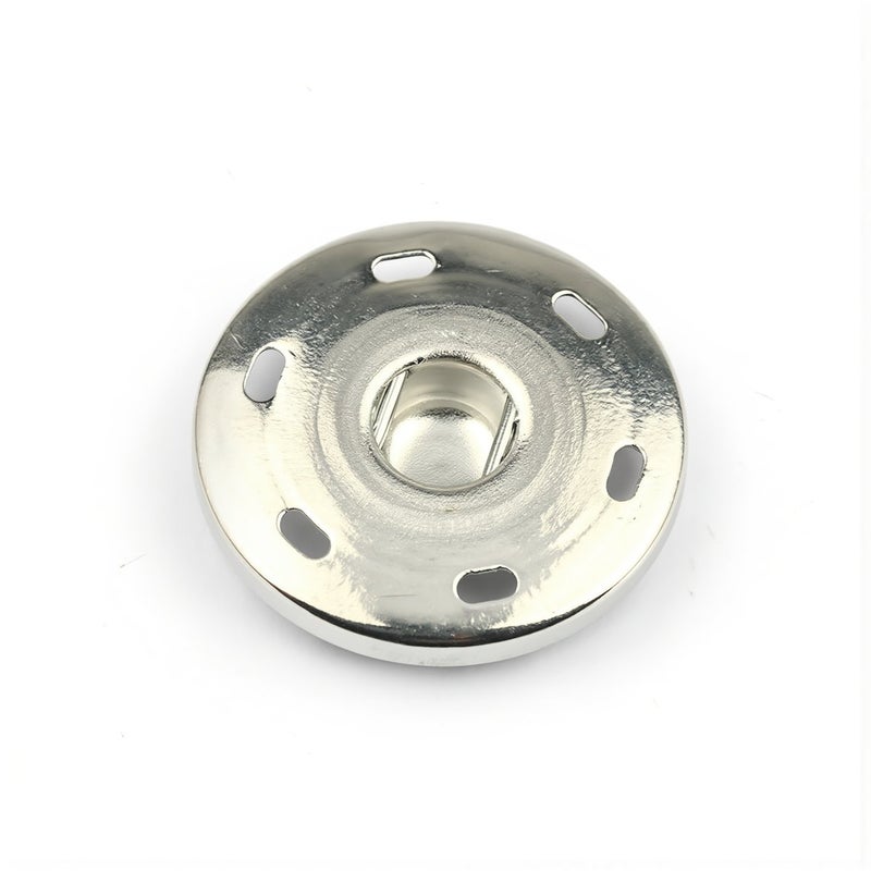 Silver Invisible Snap Buttons 8mm Sew On Fasteners for Shirt Jacket Skirt Overcoat - Image 5