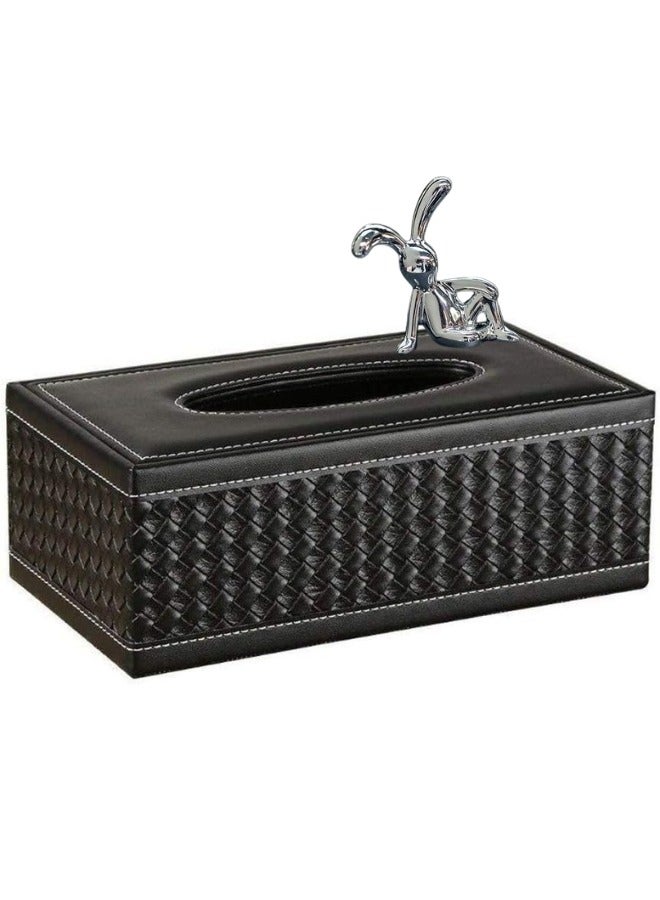 Leather Napkin Holder - Black - Image 1