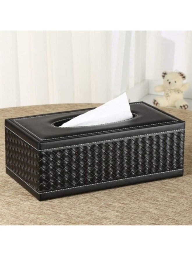 Leather Napkin Holder - Black - Image 2