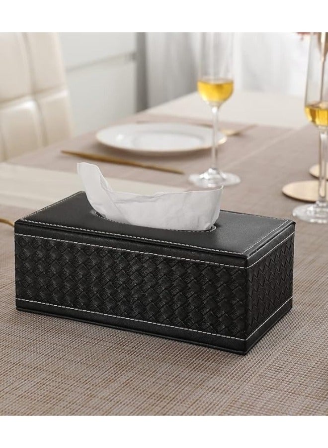 Leather Napkin Holder - Black - Image 3