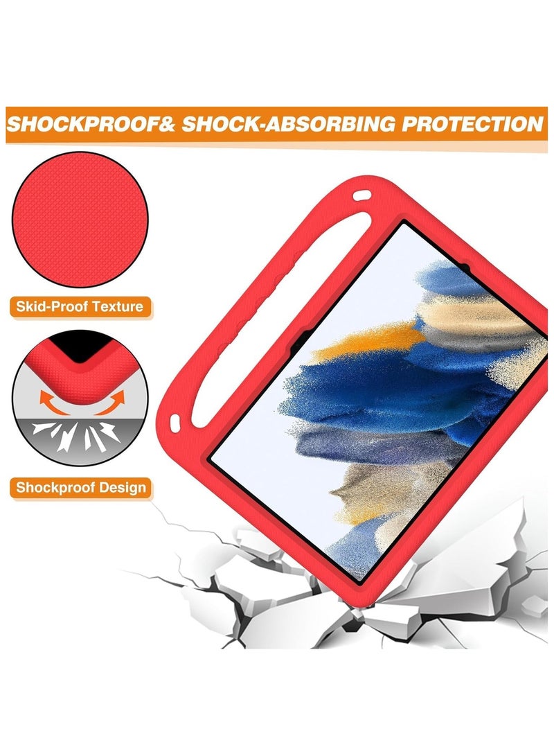 VKL Case Compatible with Samsung Galaxy Tab A9 8.7in (2023) SM-X210/216B Kids Case, Lightweight EVA Kid Friendly Shockproof Protective Case, Handle Stand Heavy Duty Tablet Cover (Red) - Image 5