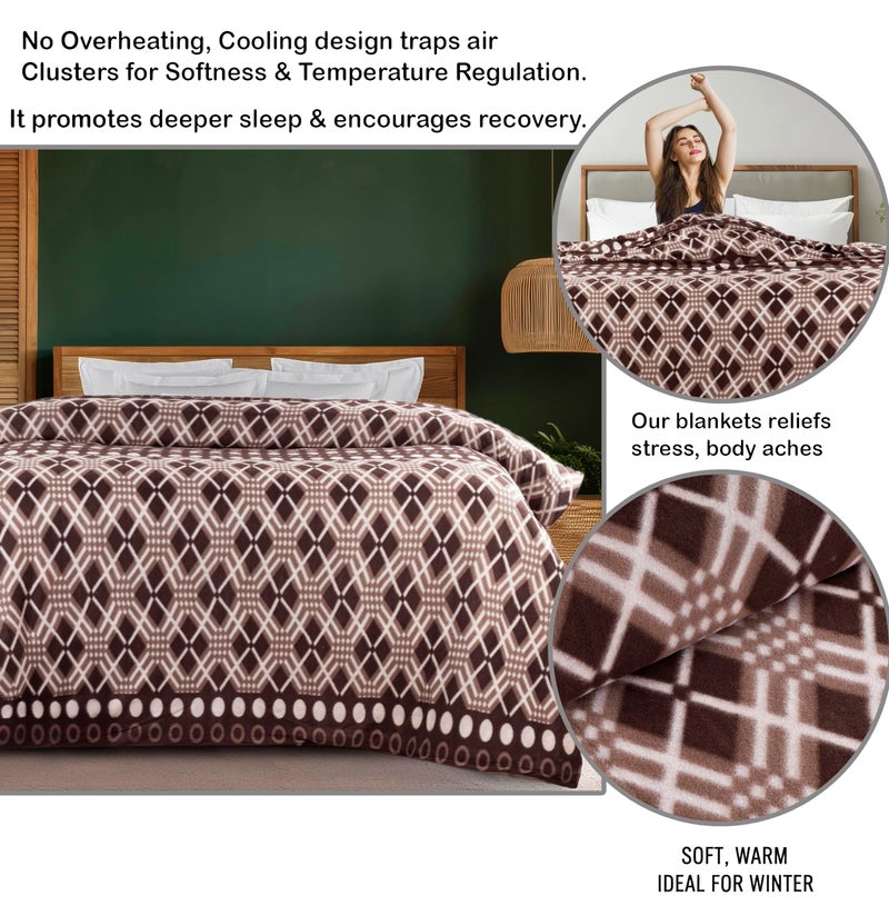 CHANDRAVATI Single Bed ||60x90||Fleece|| Quilt Cover/Duvet Cover/Rajai Cover/Blanket Cover for Winters (CC-Brown, 60x90) - Image 2