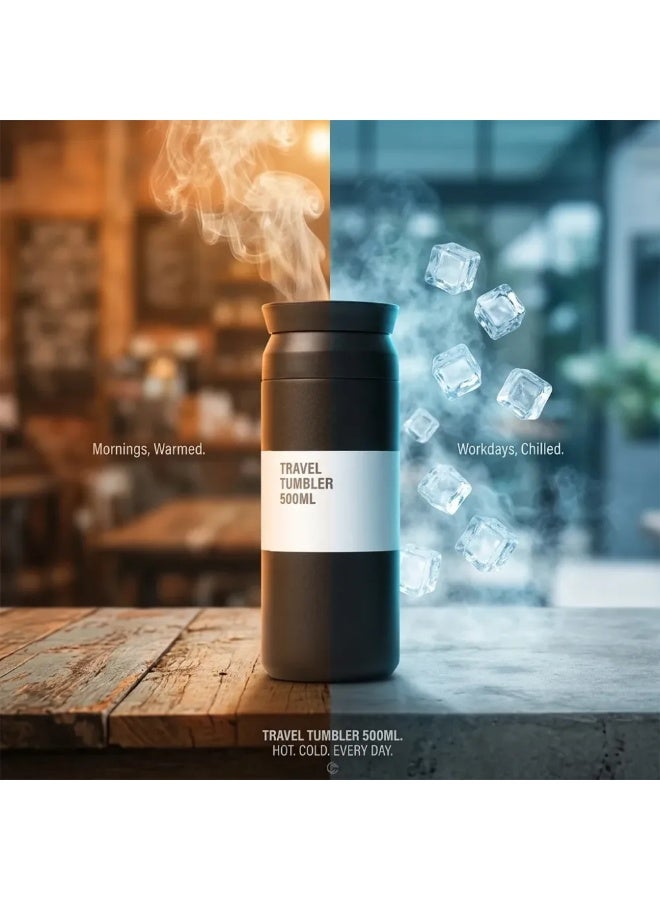 Stainless Steel Insulated Thermos Sports Water Bottle Keep Cold And Hot For 8-12 Hours BPA Free Drinking Flasks 500ml - Image 2