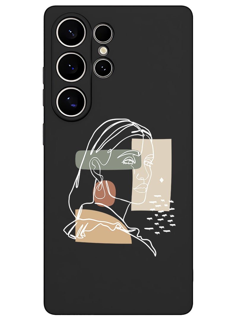 Theodor Protective Slim Fit Case Liquid Silicone Cover with Full Body Protection Anti-Scratch Shockproof Case For Samsung Galaxy S25 Ultra (Black) - Women - White - Image 1