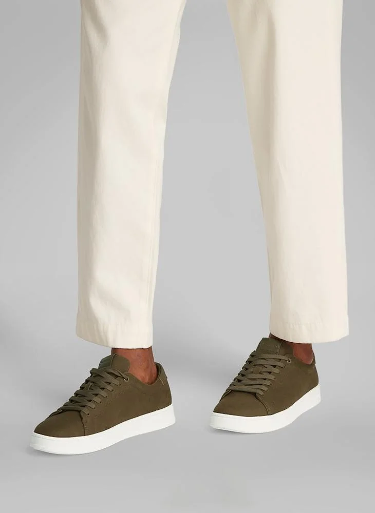 CALVIN KLEIN LOW LACE UP LEATHER TRAINERS