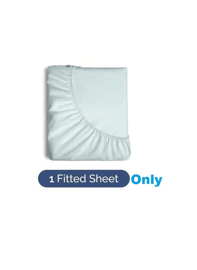 SIGNOOLA - Signoola Fitted Sheet Set Of 1 Piece - Comfy Breathable & Cooling Sheets - Hotel Luxury Bed Sheets ( 240 x 250 cm )  - Deep Pockets, Easy-Fit, Extra Soft - Aqua - Image 1