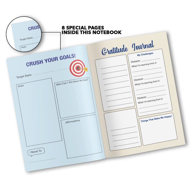 classmate Pulse A5 Notebook | Flexi-Bound Hard Cover Notebook | 176 Pages | 80GSM Natural Shade Paper | Unruled | 8 Special Pages Inside |Ideal for Personal and Professional Use - Image 4