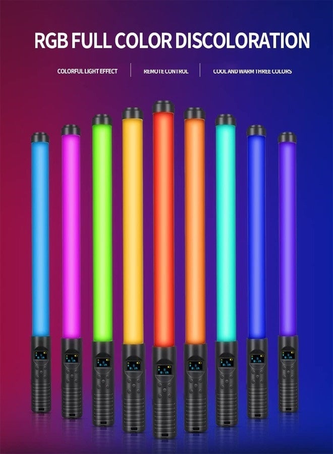 DUSALA Handheld LED Light Stick, 7 Colors & 10 Modes Portable Photography Video Light Wand for Filming, Parties, Batteried Powered Lighting Tube with Wireless Remote Control - Image 3