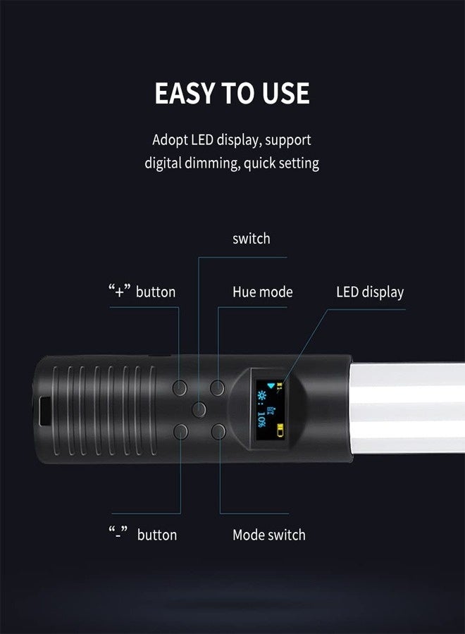 DUSALA Handheld LED Light Stick, 7 Colors & 10 Modes Portable Photography Video Light Wand for Filming, Parties, Batteried Powered Lighting Tube with Wireless Remote Control - Image 5