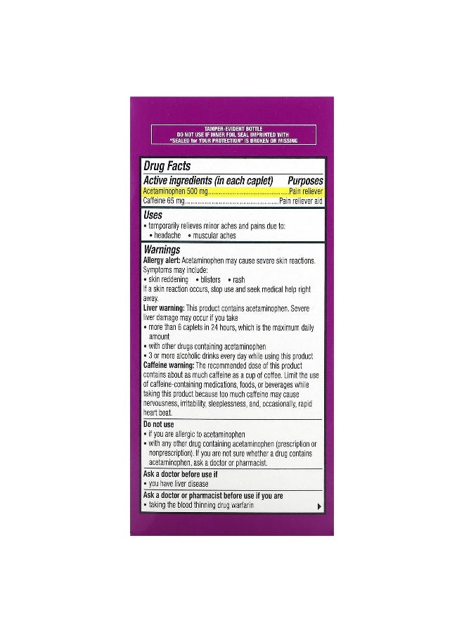 EXCEDRIN Excedrin, Tension Headache, 100 Caplets - Image 3