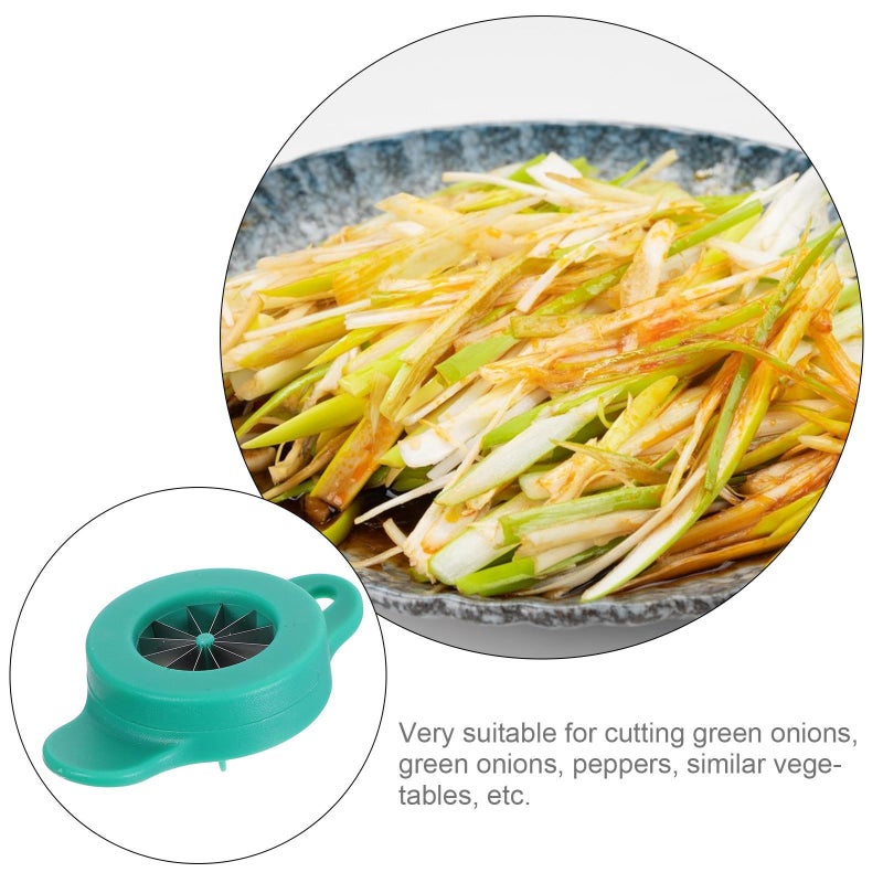 FOMIYES Practical Scallion Cutter Vegetable Shredder Kitchen Tool Handheld Onion Cutter For Salad Cooking Green - Image 4
