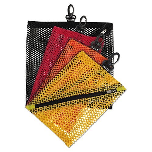 Vaultz Mesh Zipper Pouch Set  Pack of 4  Mesh Pouch Zipper Bags for Organizing Storage Travel School Cosmetics  Small Medium  Large Assorted Bag Sizes  Boys Asst Colors