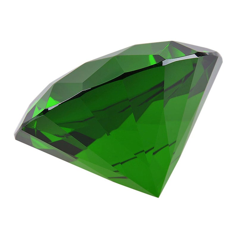 LONGWIN 50mm (2") Crystal Faceted Diamond Paperweight Wedding Favor Home Decor (Green, 50mm) - Image 2