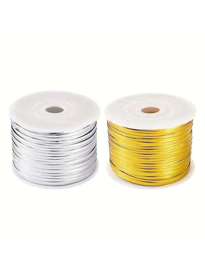 Mixed Color PET Cord Iron Wire Twist Ties 2 Rolls 100 Yards Reusable Cable Organizer - Image 4
