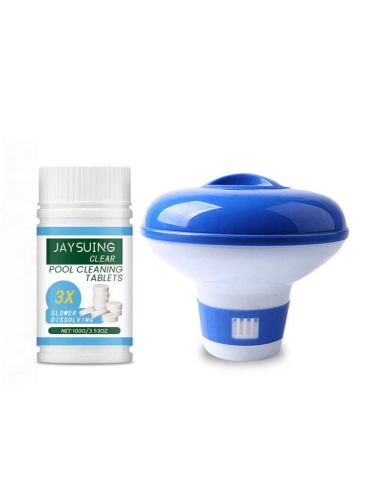 Swimming Pool Disinfection Automatic Dispenser + swimming Pool Cleaning Effervescent Tablet Set - Image 1