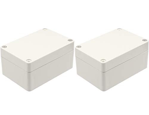 LBY 2-Pack Waterproof and Dustproof IP65 ABS Plastic Junction Box, Universal Outdoor Electrical Project Enclosure, 100×68×50mm (3.94"×2.64"×1.97"), (Gray-White) - Image 5