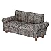 Inusitus Gray Dollhouse Sofa Couch Mini Loveseat for 6 Inch Dolls 112 Scale Living Room Furniture Retro Doll House Accessory - Image 3