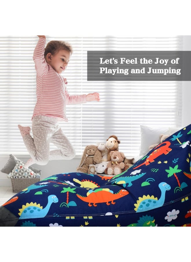 Generic Stuffed Animal Storage Bean Bag Chair For Kids Adults Stuffed Animal Bean Bag Storage Dinosaur Bean Bag Stuffed Animal Storage Dinosaur Kids Bean Bag Chair Cover - Cover Only 200L 52 Gal  - Image 3