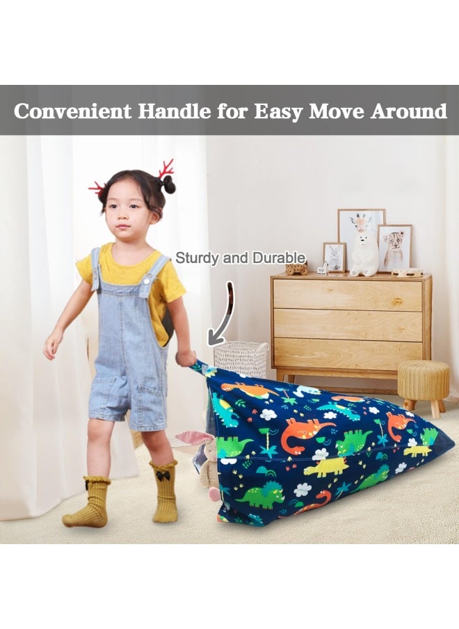 Generic Stuffed Animal Storage Bean Bag Chair For Kids Adults Stuffed Animal Bean Bag Storage Dinosaur Bean Bag Stuffed Animal Storage Dinosaur Kids Bean Bag Chair Cover - Cover Only 200L 52 Gal  - Image 5
