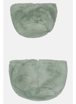 Hoff 2 Pieces Small Faux Fur Boskets, Sage Green  - Image 2
