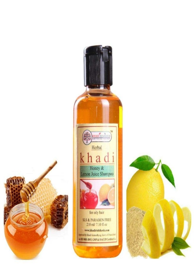 KHADI RISHIKESH Herbal Honey & Lemon Juice Shampoo - Natural Hair Cleanser for Soft, Shiny & Dandruff-Free Hair | Sulfate & Paraben Free | Nourishing Hair Care for Men & Women - Image 1