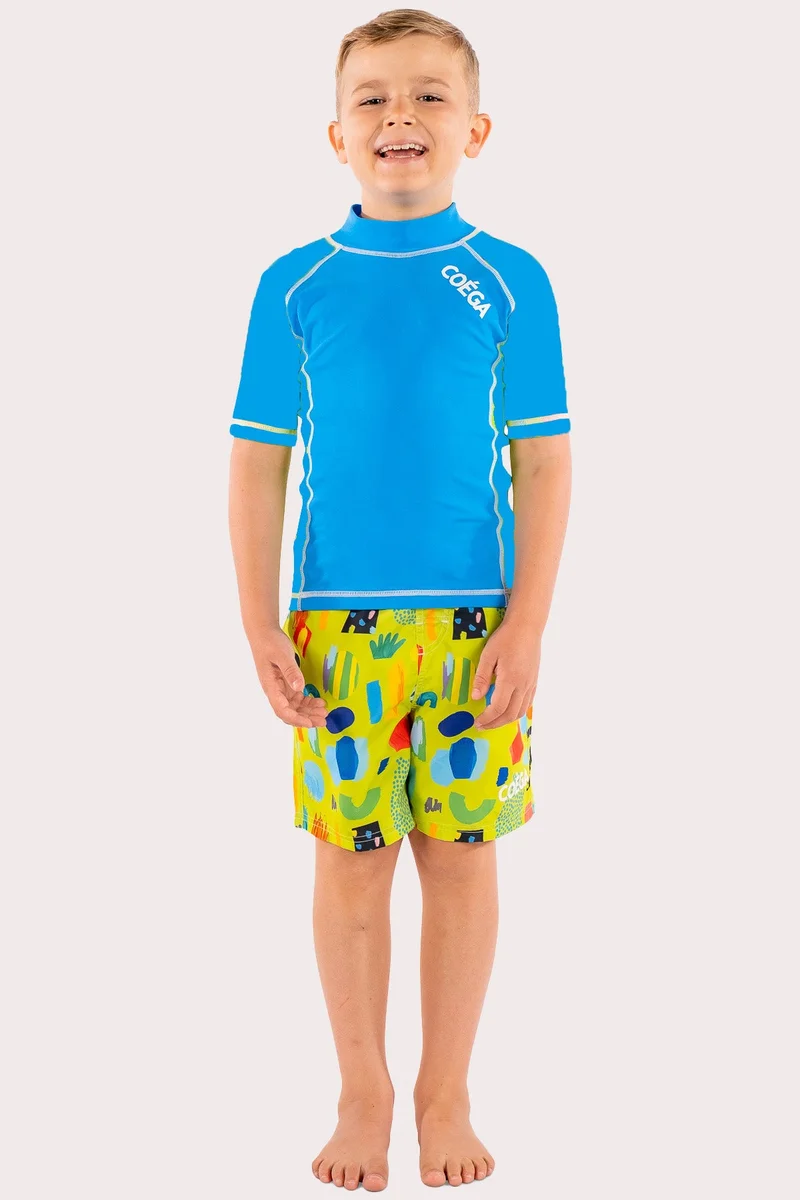 COEGA SUNWEAR  COEGA Boardshorts Elast Wst Boys Sz4 - Green Sketch for Kids | Best Price UAE
