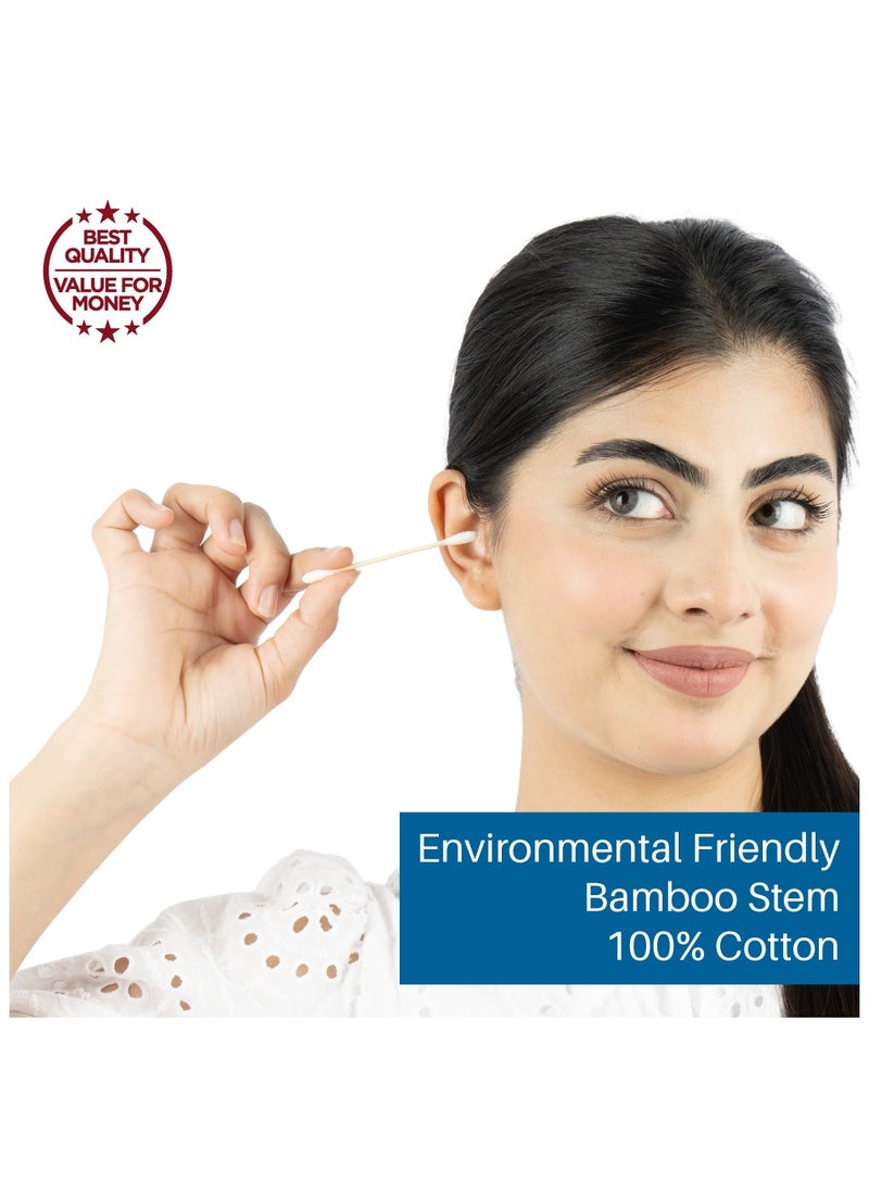 اكسكلوسيف اكسكلوزيف -  أعواد قطنية من الخيزران - 100 قطعة - Image 4