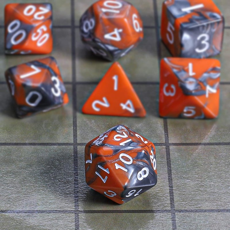 CiaraQ DND Polyhedral Dice Set with a Black Dice Bag for D&D RPG MTG Role Playing Table Games - Image 4