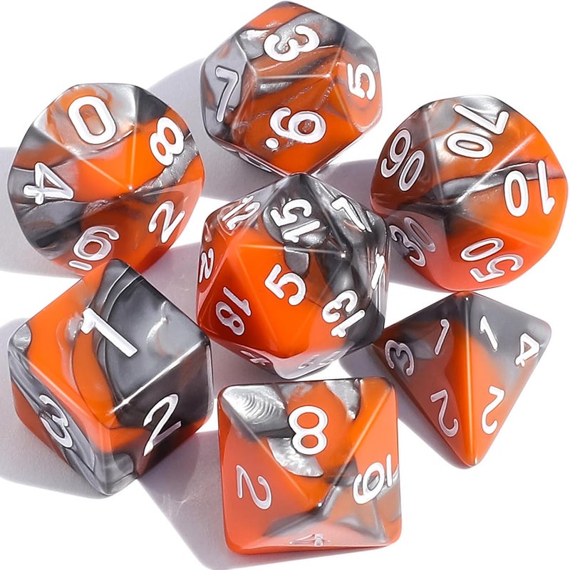 CiaraQ DND Polyhedral Dice Set with a Black Dice Bag for D&D RPG MTG Role Playing Table Games - Image 1