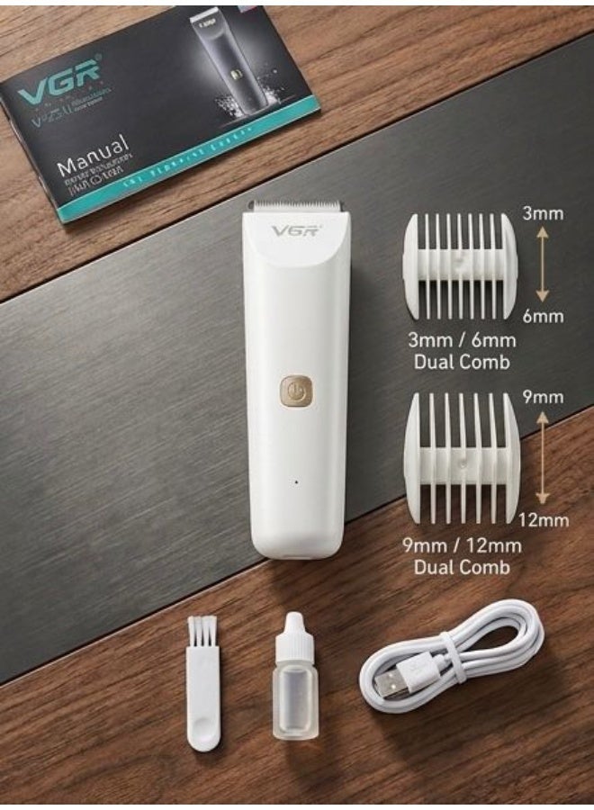 VGR V-231 Professional 3-in-1 Shaver – Sensitive Areas, Hair, Beard, IPX7 Waterproof white - Image 3