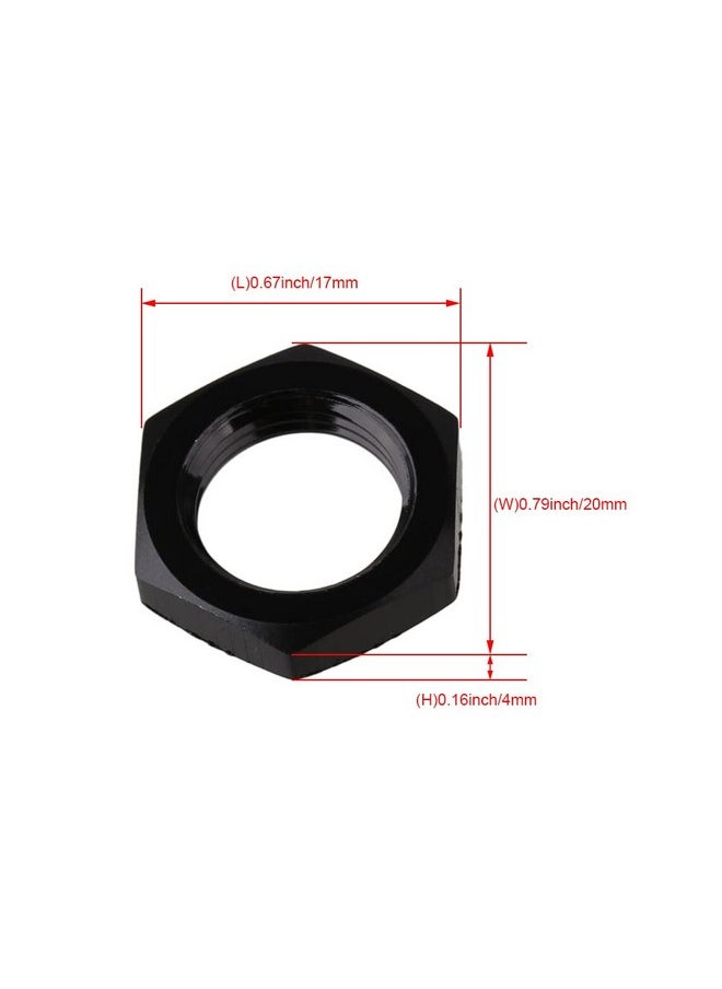 Mxfans 4Pcs Fits Rc 1/8 Model Car 17Mm Aluminum Alloy Wheel Hex Hub Nut N10169 Black  - Image 4