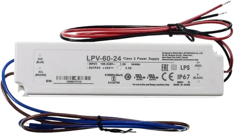 مصدر طاقة تبديلي بمخرج واحد: LPV-60، LPV-60-5، LPV-60-12، LPV-60-15، LPV-60-24، LPV-60-36، LPV-60-48 (LPV-60-5) - Image 1