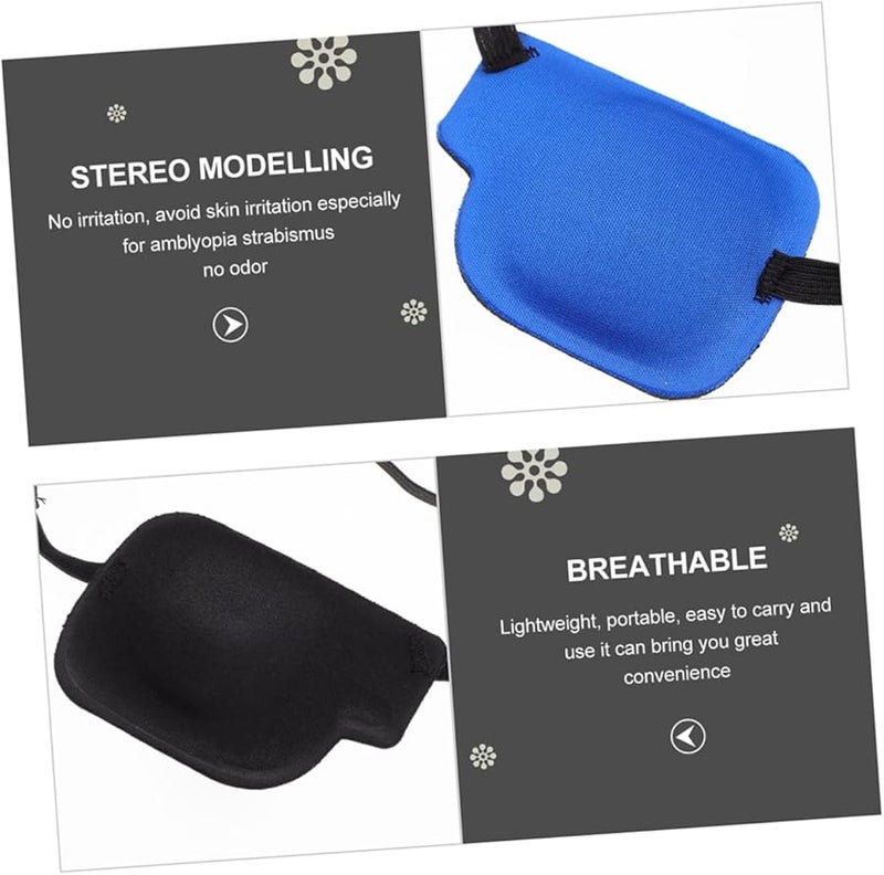 6Pcs Black Eye Patches for Amblyopia Strabismus Recovery Comfortable Wear Resistant Design for Adults - Image 2