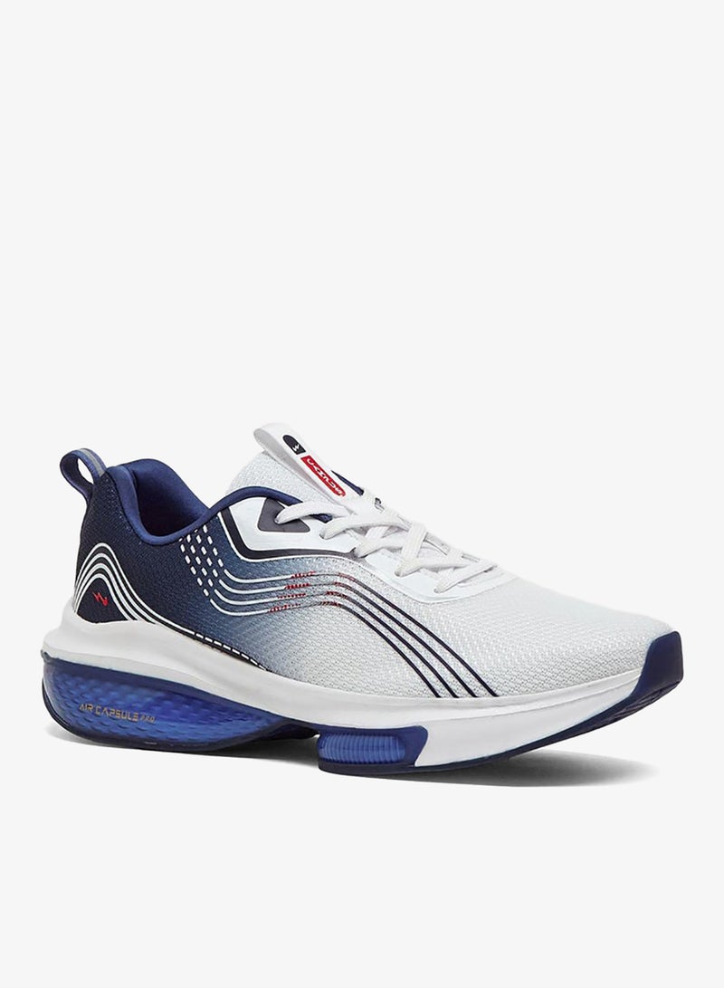 Campus OG-01 Men's Retro Court Sneakers – Cushioned Sole, Lace-Up – White/Navy - Image 2
