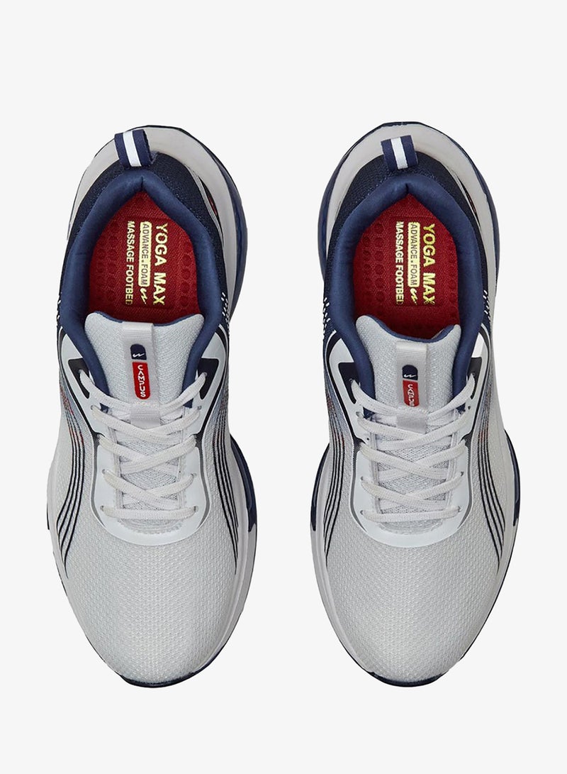 Campus OG-01 Men's Retro Court Sneakers – Cushioned Sole, Lace-Up – White/Navy - Image 3