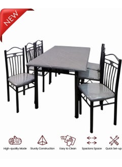 Living Set of 7 Piece, Dining Table With 6 Chairs Set 150*90 CM  - Image 2